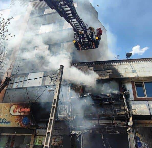 Extensive fire in oil replacement without injury