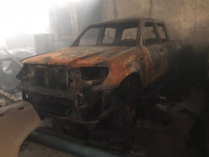 Fire control in a spare parts warehouse on the old Karaj road